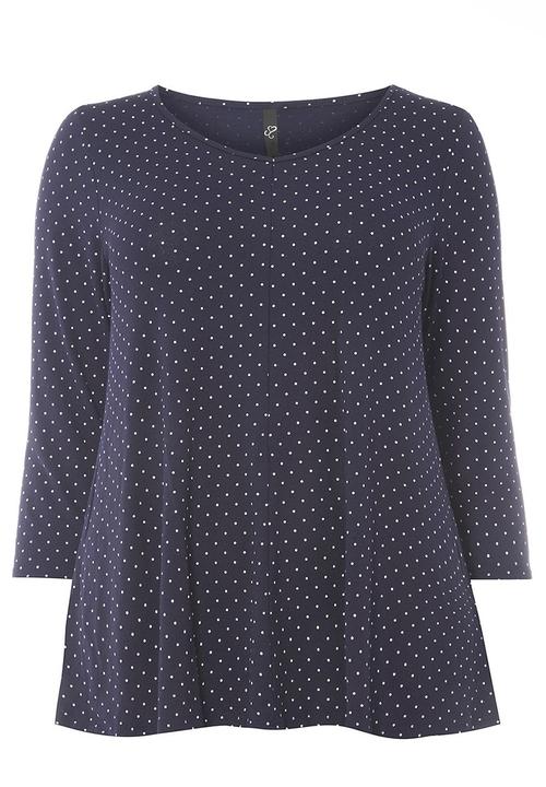 EVANS - Polka-dot Top Navy
