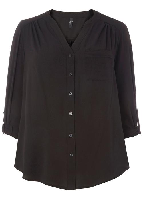 EVANS - 3/4 Sleeve Shirt Black