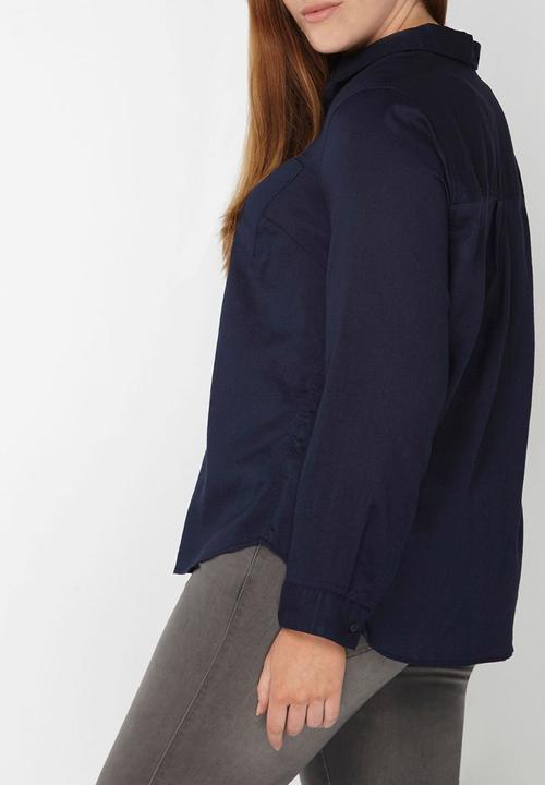 EVANS - Twill Shirt Navy