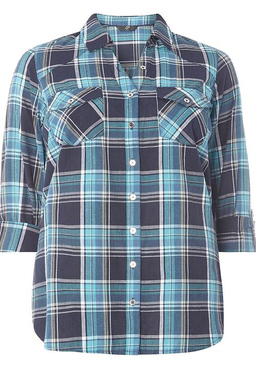 EVANS - Check Shirt Navy