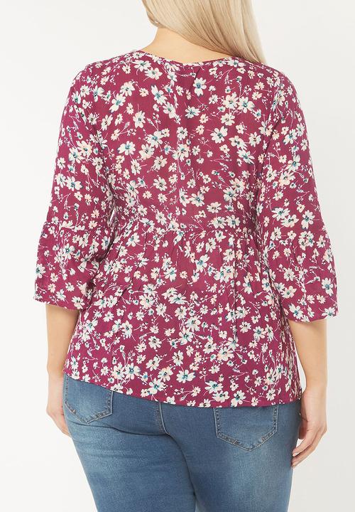 EVANS - Trim Detail Top Mid Purple