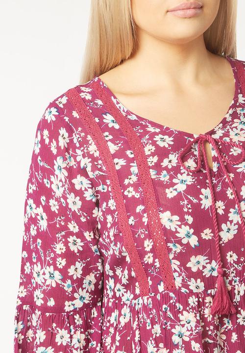 EVANS - Trim Detail Top Mid Purple