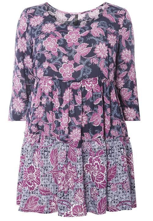 EVANS - Border Print Tunic Multi-colour