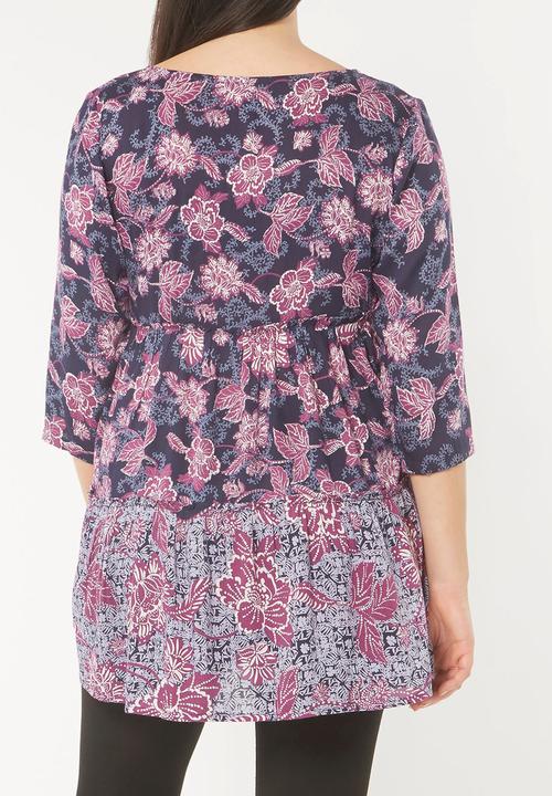 EVANS - Border Print Tunic Multi-colour