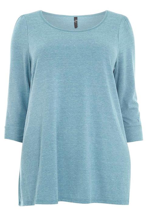 EVANS - 3/4 Sleeve T-shirt Turquoise