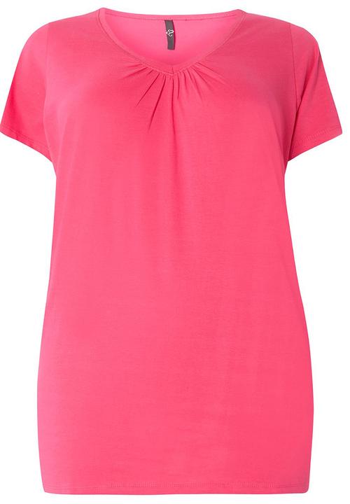 EVANS - Essential V-neck T-shirt Mid Pink