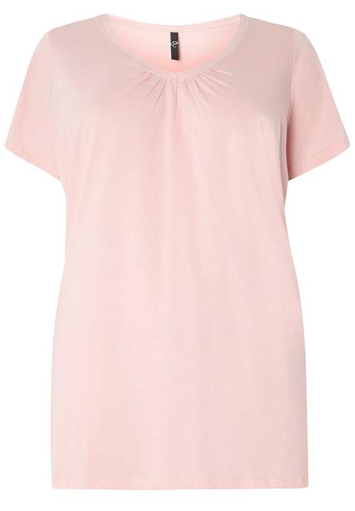 EVANS - Essential V-neck T-shirt Mid Pink