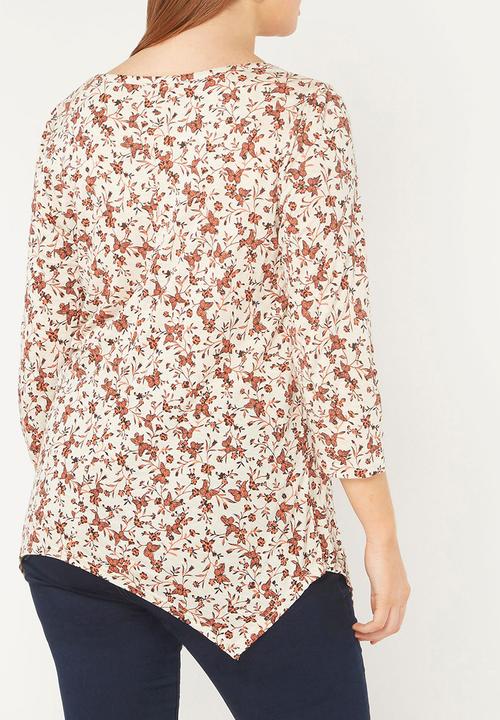 EVANS - Pintuck Detail Top Cream