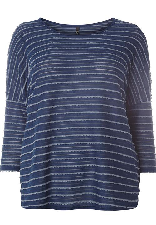 EVANS - Frill Detail Top Navy