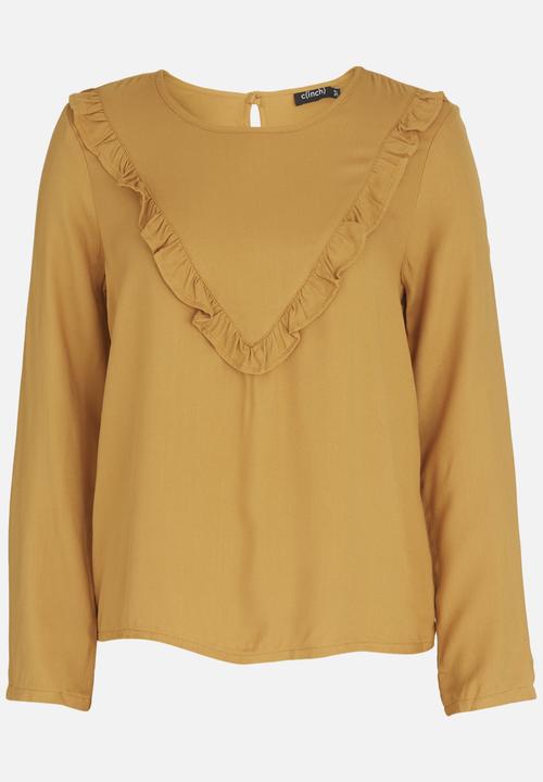 c(inch) - Frill Detail Blouse Yellow
