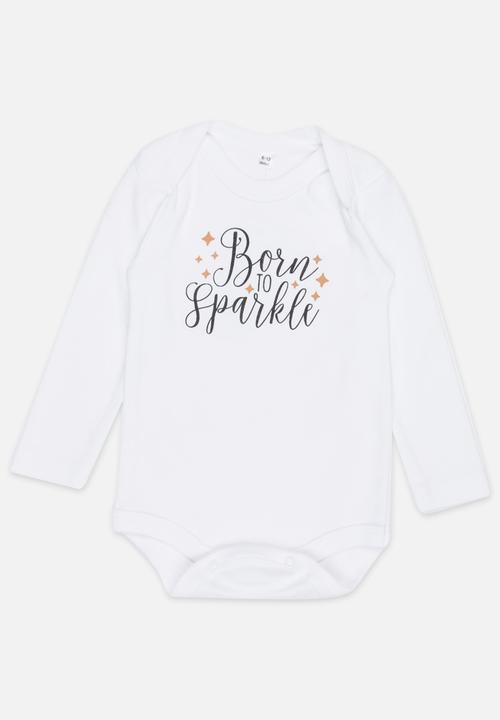 Funky Shop - Slogan Baby Grow White