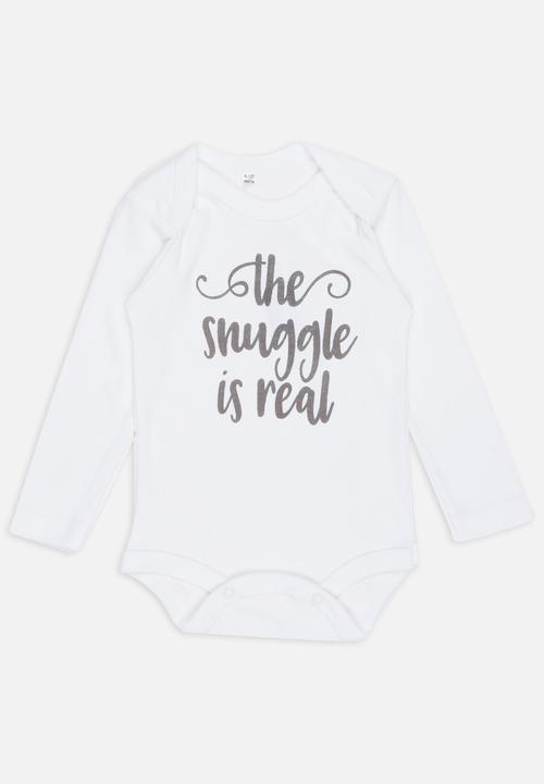 Funky Shop - Snuggle baby grow - white