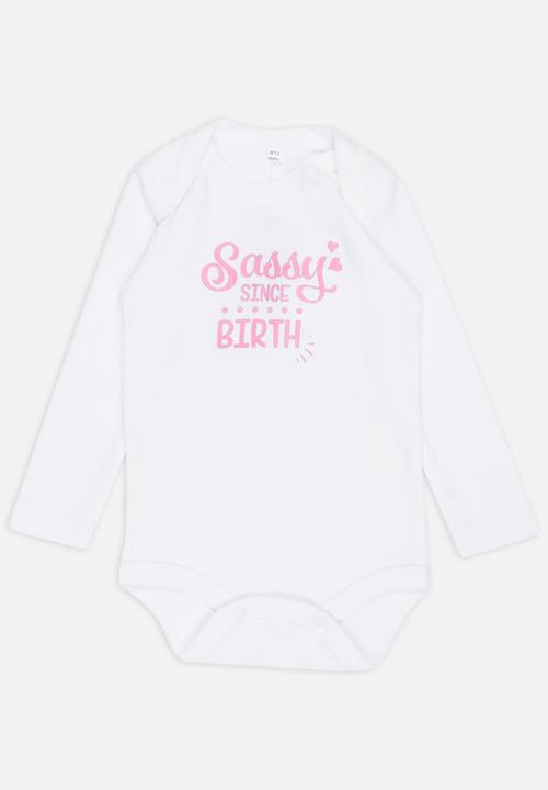 Funky Shop - Slogan Baby Grow White