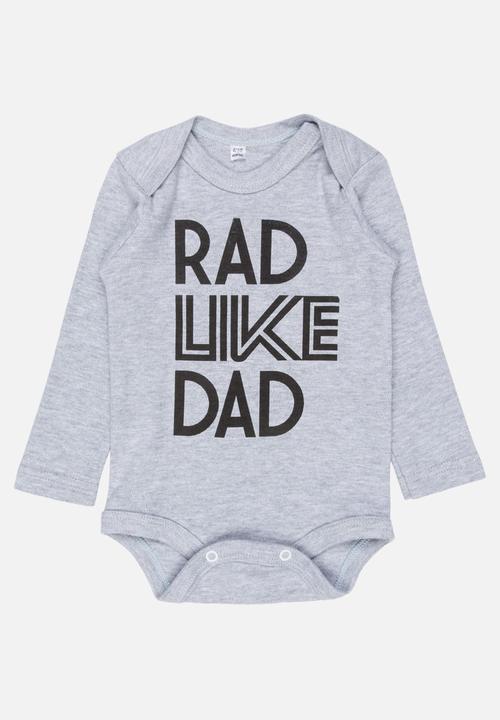 Funky Shop - Rad like dad baby grow - grey