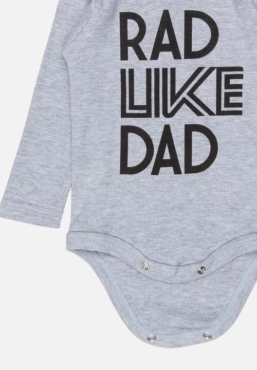 Funky Shop - Rad like dad baby grow - grey