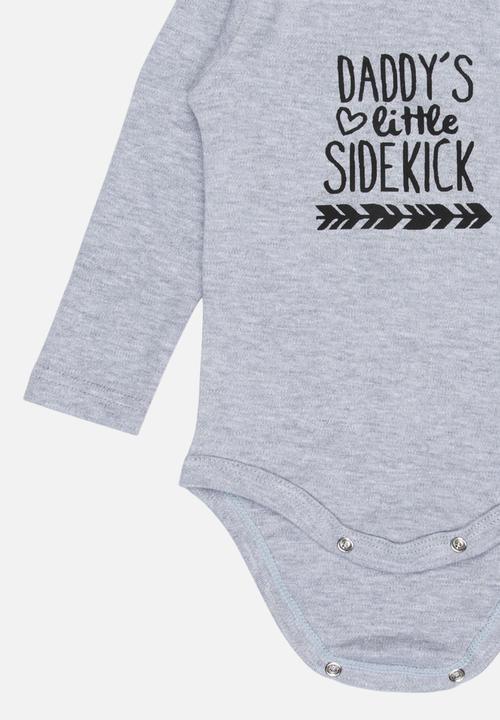 Funky Shop - Sidekick baby grow - grey