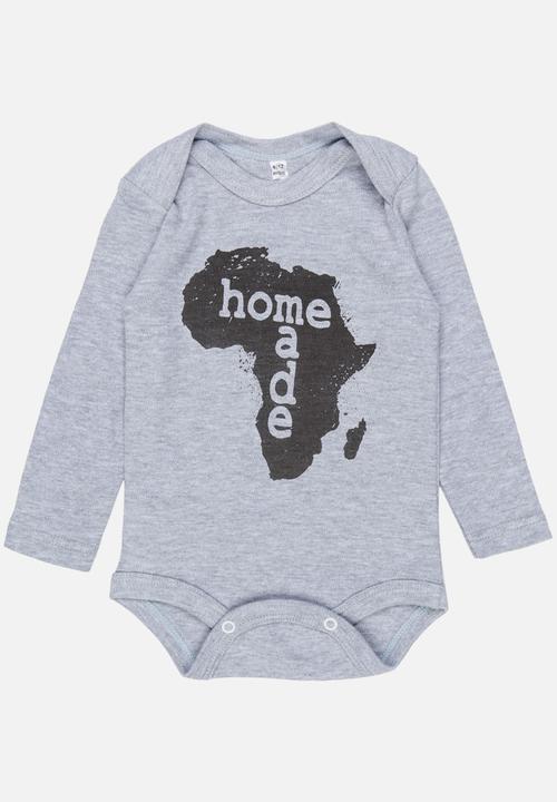 Funky Shop - Slogan Baby Grow Grey Melange