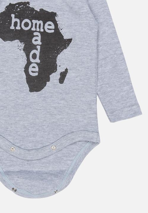 Funky Shop - Slogan Baby Grow Grey Melange