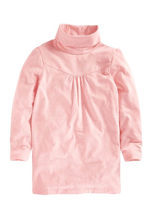 Next - Longline Polo Neck Top Pink