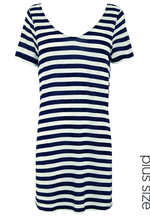 Next - Colourblock bow back tunic Navy