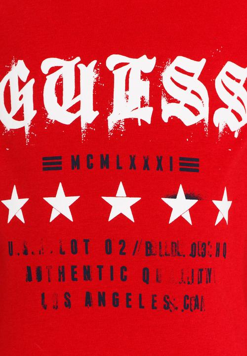GUESS - Boys Guess Stars Tee Red