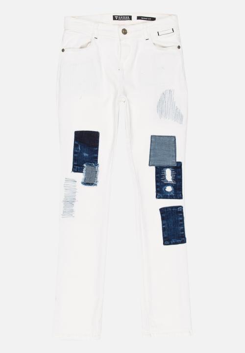 GUESS - Patchwork Jeggings Off White