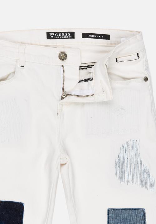 GUESS - Patchwork Jeggings Off White