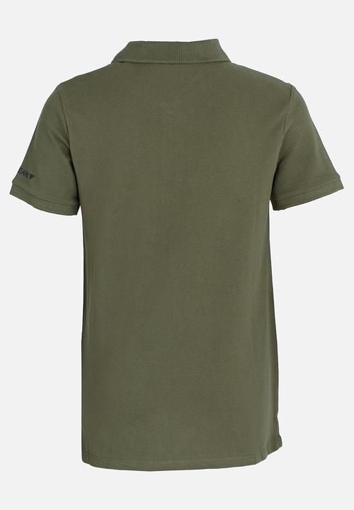 GUESS - Boys Basic Polo Shirt Khaki Green
