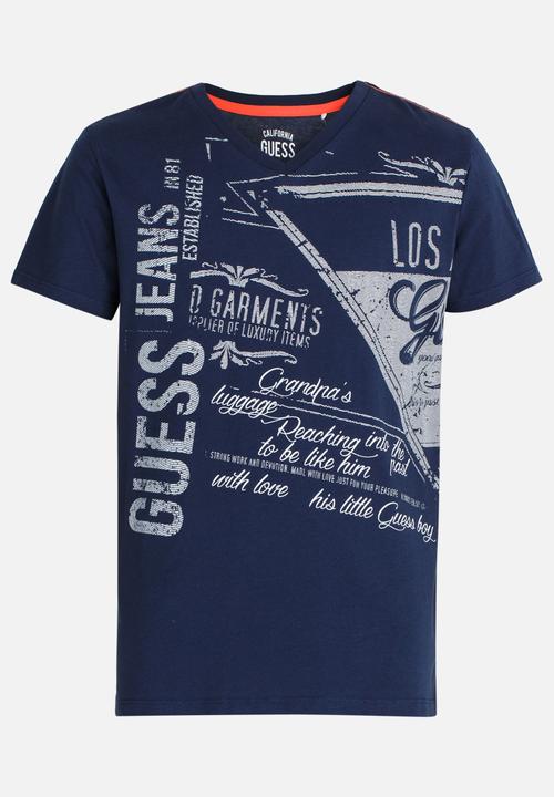 GUESS - Peace Out Tee Dark Blue