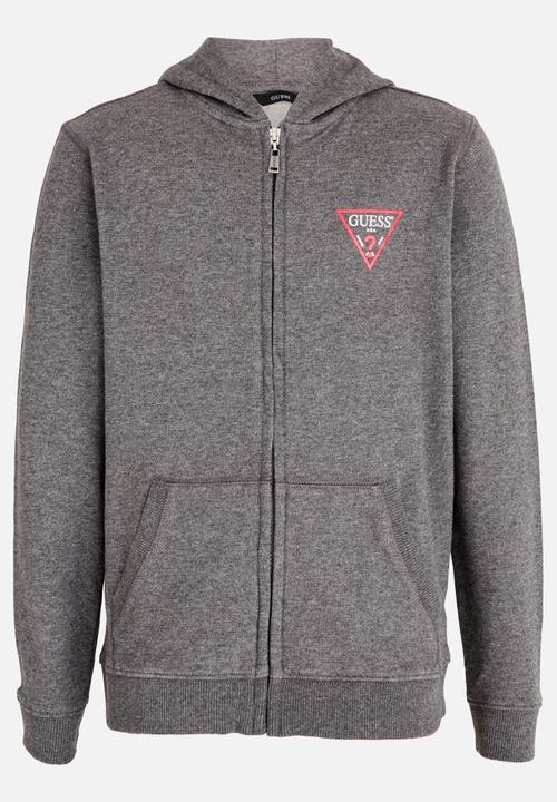 GUESS - Boys Zip Thru Active Hoodie Grey