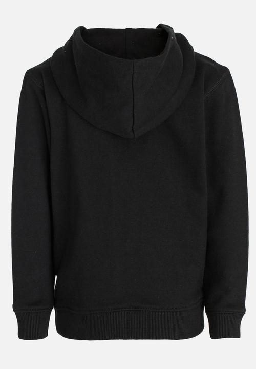 GUESS - Boys Zip Thru Active Hoodie Black