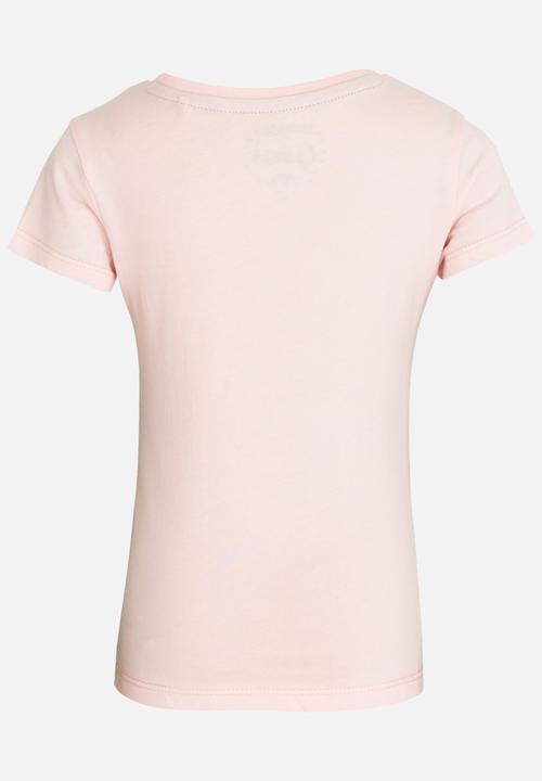 GUESS - Girls Tri Butterfly Tee Pale Pink