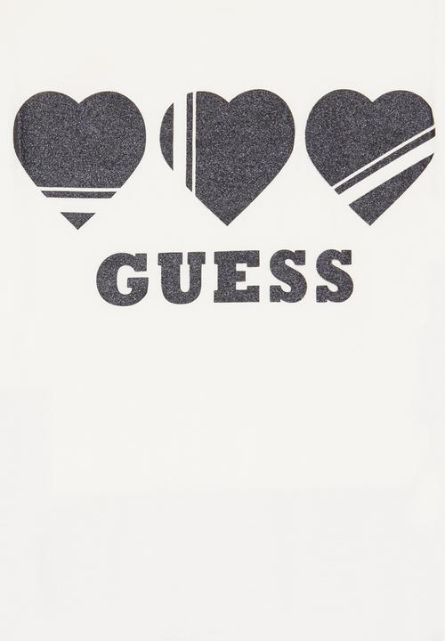 GUESS - Lace Sleeve Tee Cream