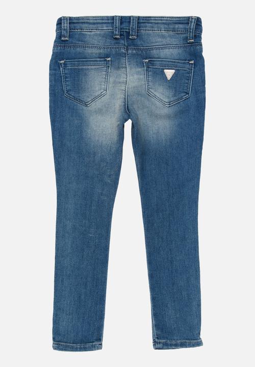GUESS - Sequin Ripped Blue Skinny