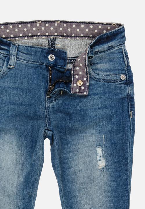 GUESS - Sequin Ripped Blue Skinny