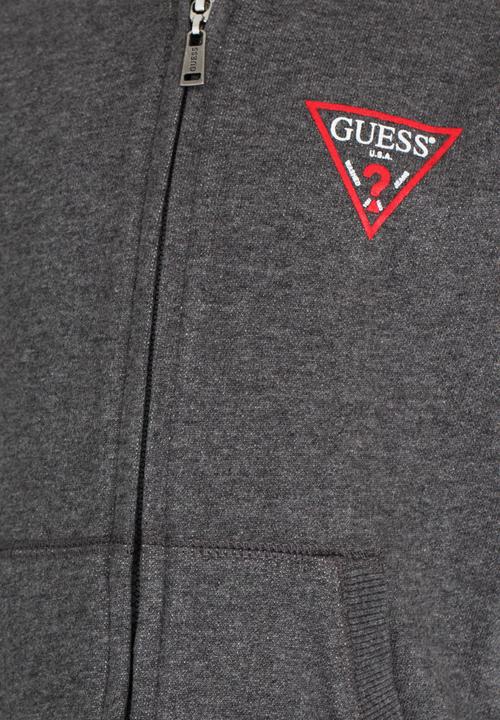 GUESS - Boys Zip Thru Active Hoodie Grey