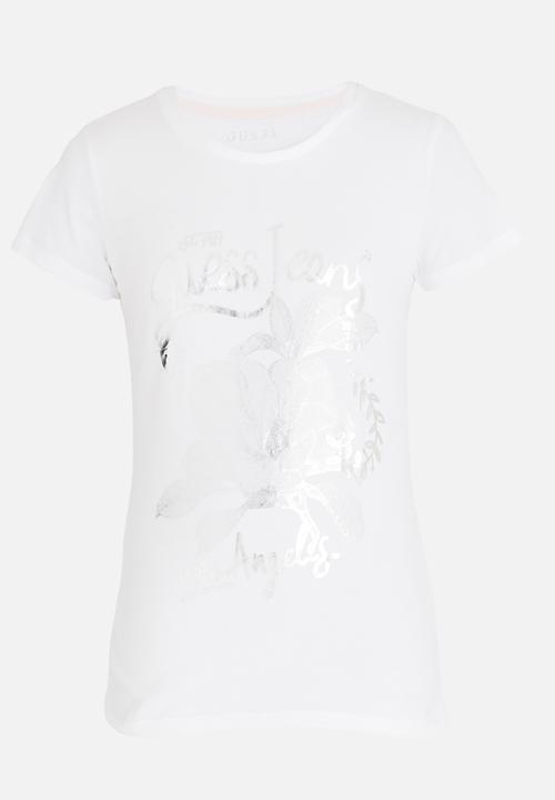 GUESS - Guess Jeans Flower Tee White