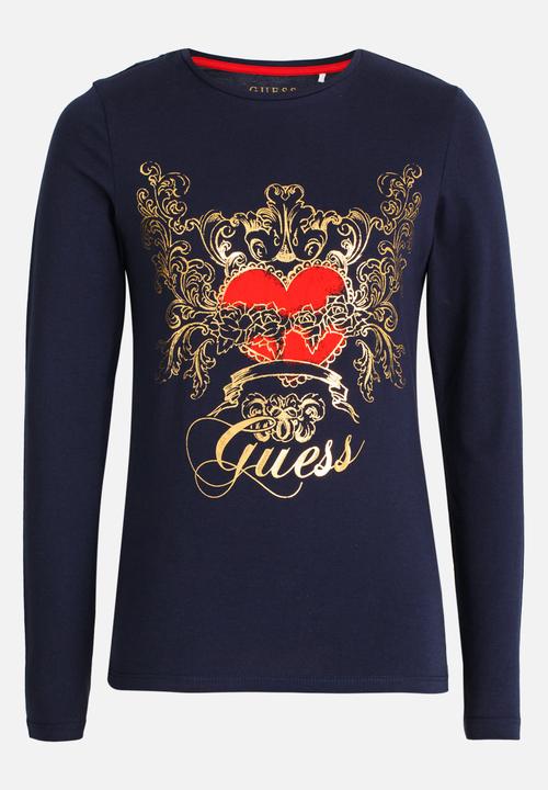 GUESS - Girls Printed Tee Dark Blue