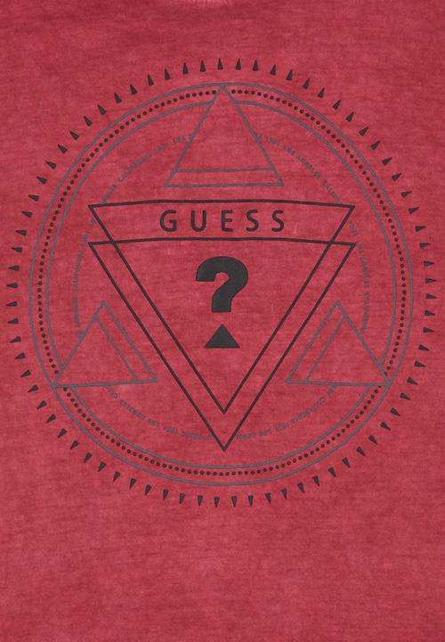 GUESS - Gunner Crew   Tee Dark Red