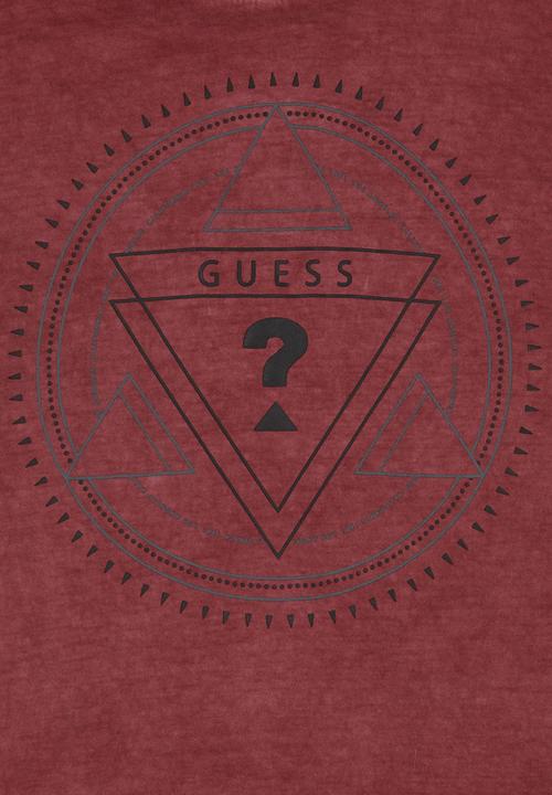GUESS - Gunner Crew  Tee Dark Red