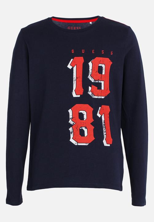 GUESS - Boys 1981 Tee Dark Blue