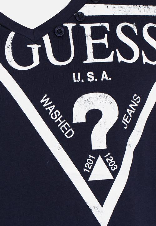 GUESS - Boys Tri Guess Tee Dark Blue