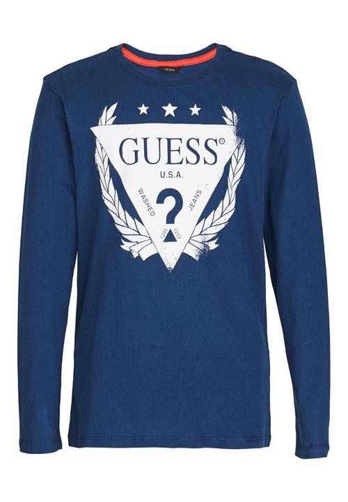 GUESS - L/S Guess Washed Jeans Tee Blue