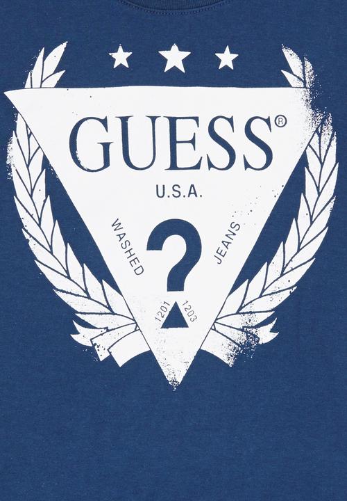 GUESS - L/S Guess Washed Jeans Tee Blue
