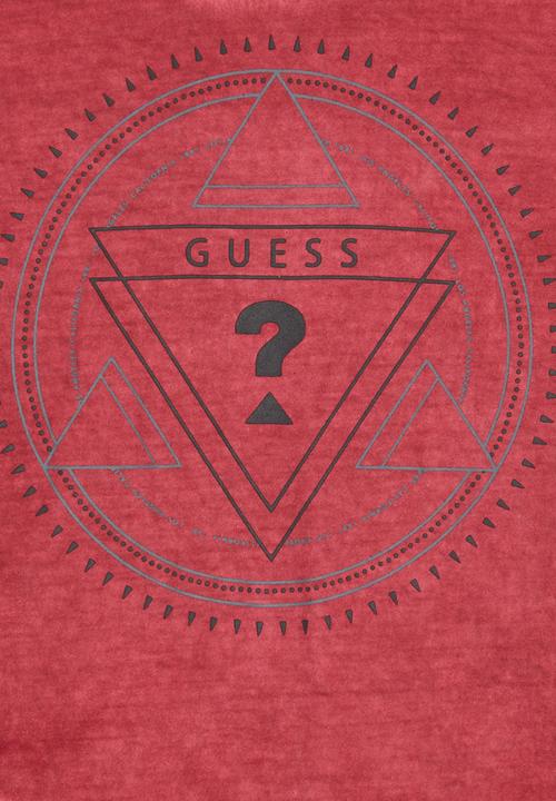 GUESS - Gunner Crew  Tee Dark Red