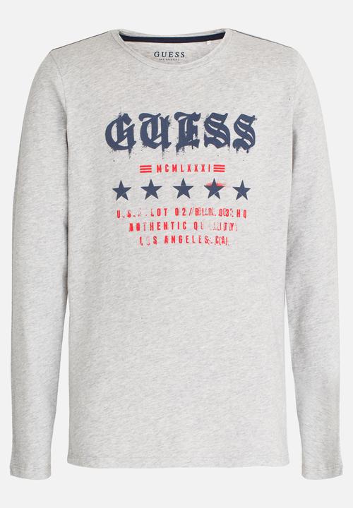 GUESS - Boys Guess Stars Tee Grey