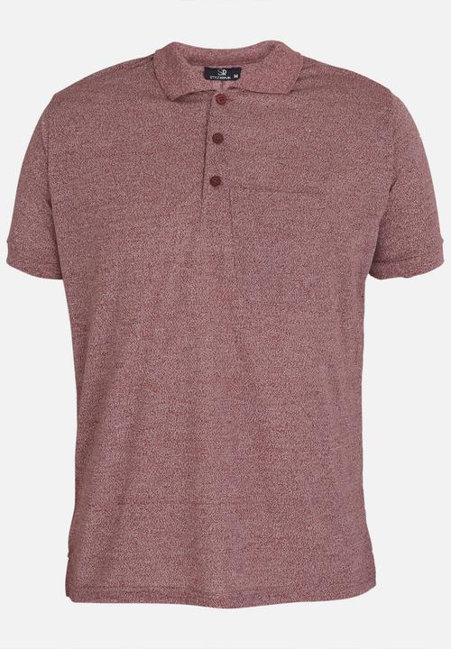 STYLE REPUBLIC - Pocket Detail Golfer Maroon