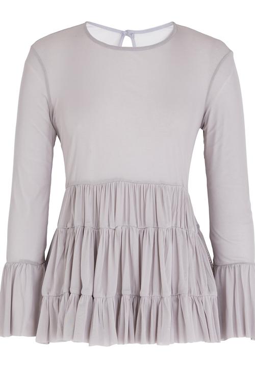 STYLE REPUBLIC - Mesh Tunic Grey