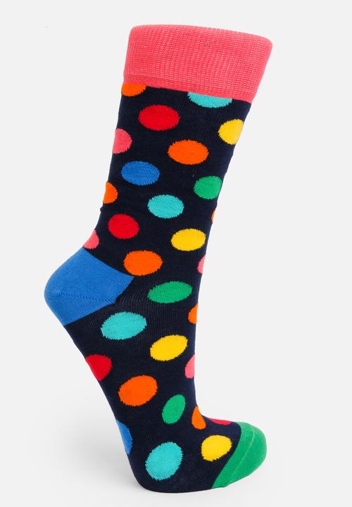 Happy Socks - Big dot sock - pink & blue