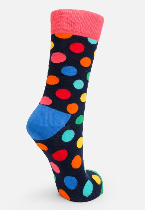 Happy Socks - Big dot sock - pink & blue